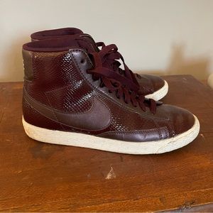 Oxblood Nike snakeskin J Crew collab